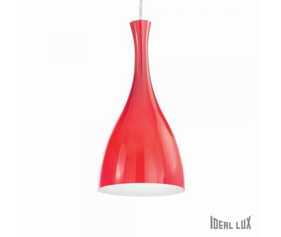 WYPRZEDAŻ OSTATNIA SZTUKA Lampa wisząca Olimpia SP1 czerwona Ideal Lux biała oprawa w nowoczesnym stylu
