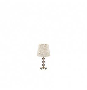 Lampa stołowa Queen TL1 Medium 077741 Ideal Lux klasyczna oprawa w kolorze złotym