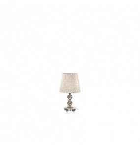 Lampa stołowa Queen TL1 Small 077734 Ideal Lux klasyczna oprawa w kolorze złotym