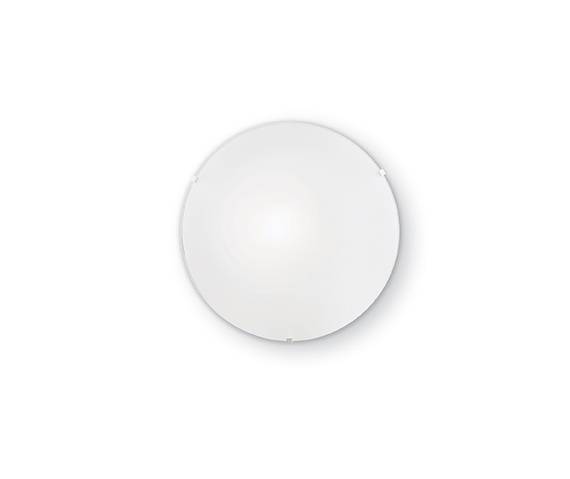 Plafon Simply PL4 007991 Ideal Lux uniwersalna oprawa z białego szkla