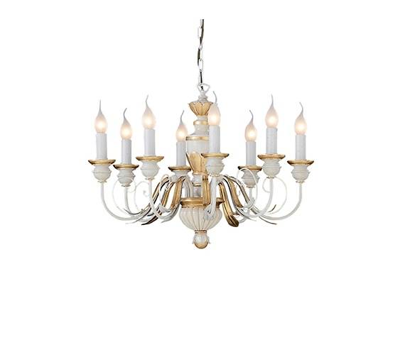 Lampa wisząca Firenze SP8 012872 Ideal Lux klasyczna oprawa w kolorze białym