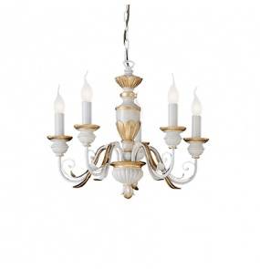 Lampa wisząca Firenze SP5 012865 Ideal Lux klasyczna oprawa w kolorze białym