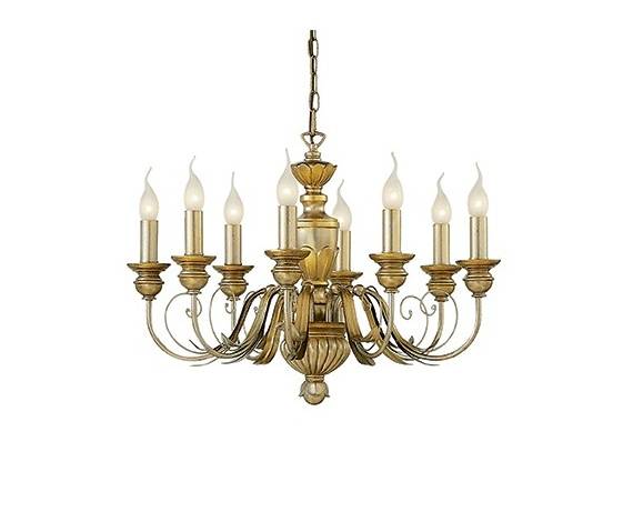 Lampa wisząca Firenze SP8 020839 Ideal Lux klasyczna oprawa kolorze złotym