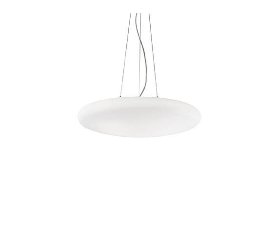 Lampa wisząca Smarties Bianco SP3 D40 032016 Ideal Lux nowoczesna oprawa w kolorze białym