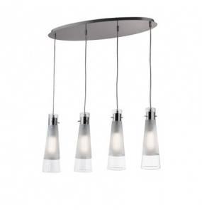 Lampa wisząca Kuky SP4 023038 Ideal Lux transparentna oprawa w nowoczesnym stylu