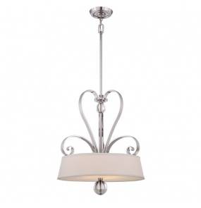 Lampa wisząca Madison Manor QZ/MADISONM/P IS Quoizel srebrna oprawa w dekoracyjnym stylu