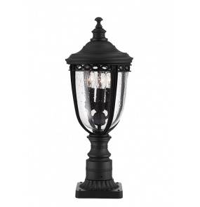 Lampa stojąca zewnętrzna English Bridle FE/EB3/M BLK Feiss czarna oprawa w dekoracyjnym stylu