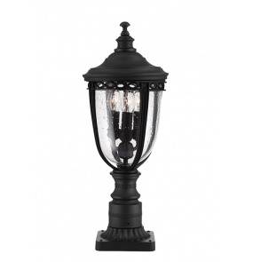 Lampa stojąca zewnętrzna English Bridle FE-EB3-M-BLK Feiss czarna oprawa w dekoracyjnym stylu