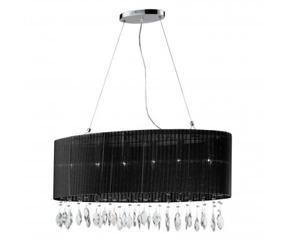 ŻARÓWKI LED GRATIS! Lampa wisząca Sidney AZ0914 AZzardo kryształowa oprawa w kolorze czarnym