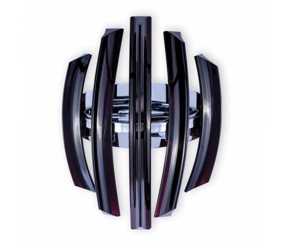Kinkiet Corto Parete Nero Orlicki Design czarna oprawa ścienna w kryształowym stylu