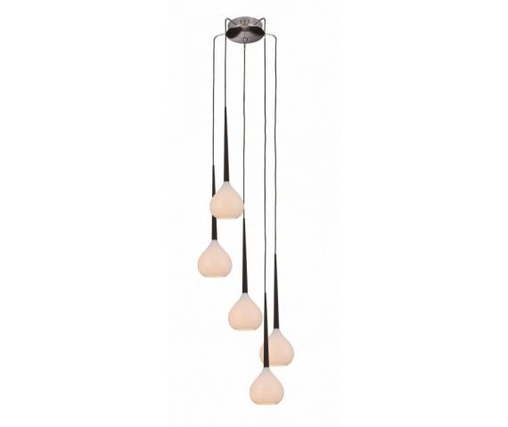 ŻARÓWKI LED GRATIS! Lampa wisząca Aga 5 AZ1071 AZzardo biała oprawa w nowoczesnym stylu