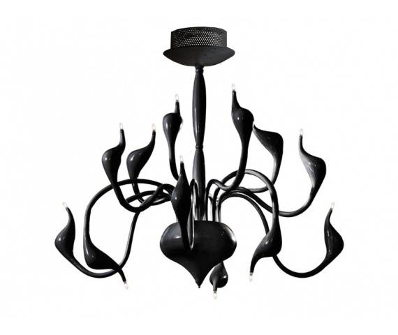 Lampa wisząca Snake AZ1017 AZzardo dekoracyjna oprawa w kolorze czarnym