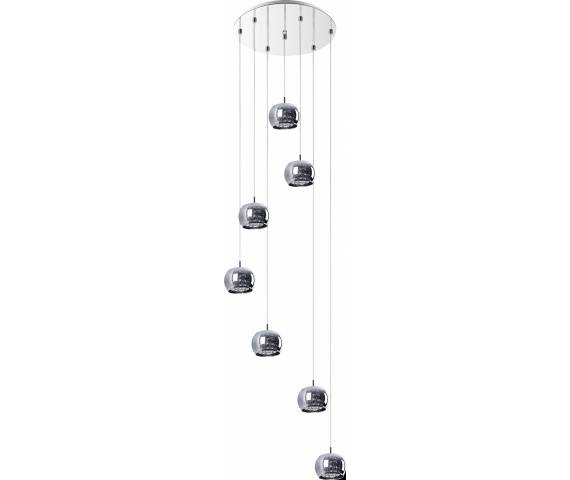 Lampa wisząca Crystal P0076-07M-B5FZ Zuma Line wieloelementowa nieregularna oprawa w nowoczesnym stylu 
