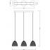 Lampa wisząca Pico MD9023-3B oprawa w kolorze srebrnym z czarnymi kloszami ZUMA LINE