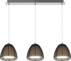 Lampa wisząca Pico MD9023-3B oprawa w kolorze srebrnym z czarnymi kloszami ZUMA LINE