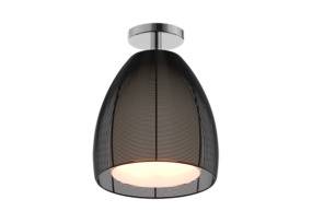 Plafon Pico MX9023-1L nowoczesna oprawa w kolorze srebrnym z czarnym kloszem ZUMA LINE