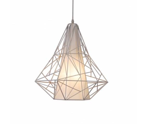 Lampa wisząca Skeleton HP1335-WH  Zuma Line nowoczesna geometryczna oprawa w kolorze białym