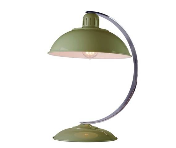 Lampa biurkowa Franklin Elstead Lighting zielona oprawa w nowoczesnym stylu