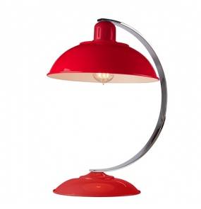 Lampa biurkowa Franklin Elstead Lighting czerwona oprawa w nowoczesnym stylu
