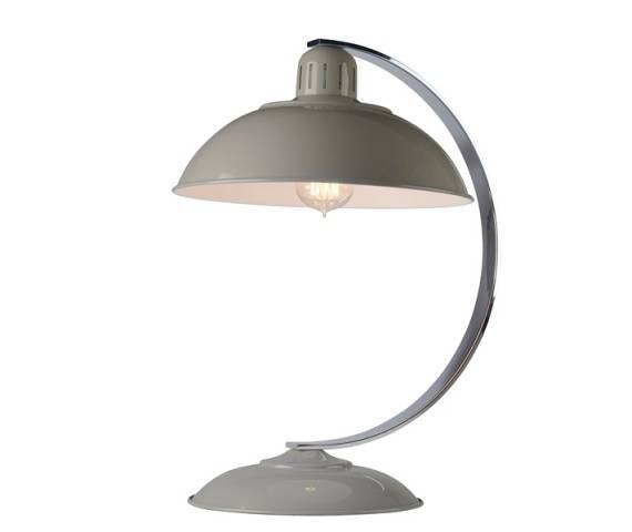 Lampa biurkowa Franklin Elstead Lighting szara oprawa w nowoczesnym stylu