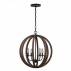 Lampa wisząca Allier FE/ALLIER/4P WW Feiss drewniana oprawa w dekoracyjnym stylu