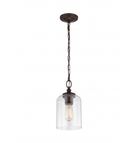 Lampa wisząca Hounslow FE/HOUNSLOW/PORB Feiss klasyczna oprawa w kolorze brązu