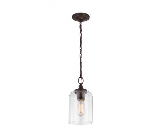 Lampa wisząca Hounslow FE/HOUNSLOW/PORB Feiss klasyczna oprawa w kolorze brązu