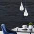 Lampa wisząca Naomi P1305-01S-F4AB oprawa w kolorze srebrnym ze szklanym kloszem ZUMA LINE