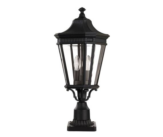 Lampa stojąca Cotswold Lane FE/COTSLN3/M BK Feiss klasyczna latarnia ogrodowa w kolorze czarnym