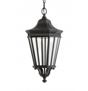 Lampa wisząca Cotswold Lane FE/COTSLN8/M BK Feiss dekoracyjna oprawa w kolorze czarnym