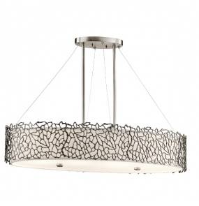 Lampa wisząca Silver Coral KL/SILCORAL/ISLE Kichler podłużna oprawa w dekoracyjnym stylu