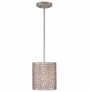 Lampa wisząca Confetti QZ/CONFETTI/P/S Quoizel pojedyncza oprawa w kolorze srebrnym