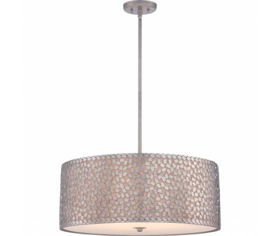 Lampa wisząca Confetti QZ/CONFETTI/P/L Quoizel srebrna oprawa w nowoczesnym stylu