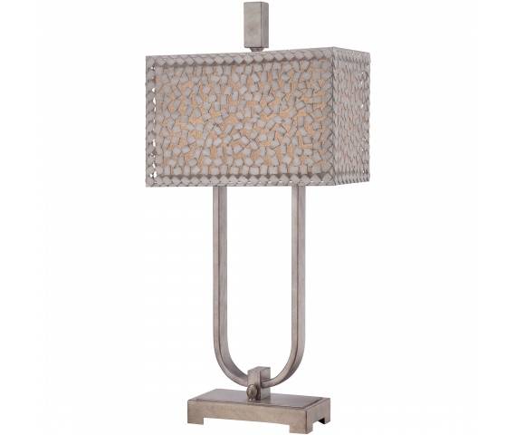 Lampa stołowa Confetti QZ/CONFETTI/TL Quoizel srebrna oprawa w nowoczesnym stylu