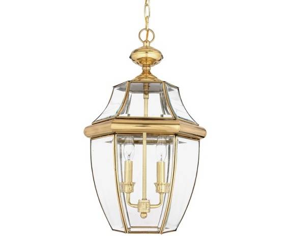 Lampa wisząca Newbury QZ/NEWBURY8/L Quoizel zewnętrzna oprawa w kolorze mosiądzu