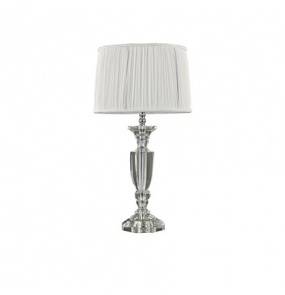 Lampa stołowa Kate-3 TL1 Round 122878 Ideal Lux biała oprawa w kryształowym stylu