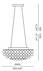 Lampa wisząca King SP12 088020 Ideal Lux złota oprawa w kryształowym stylu