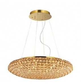 Lampa wisząca King SP12 088020 Ideal Lux złota oprawa w kryształowym stylu