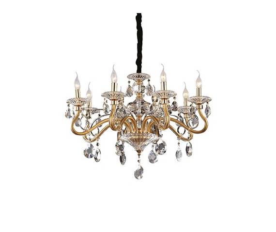 Żyrandol Negresco SP8 Ideal Lux oprawa wisząca w kryształowym stylu