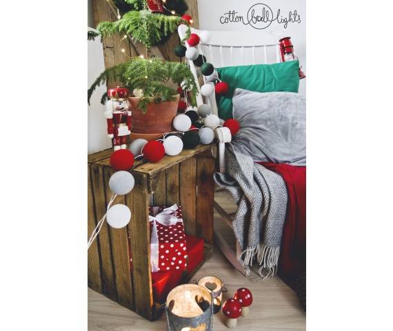 Kolorowe kulki LED kompozycja - Christmas classic