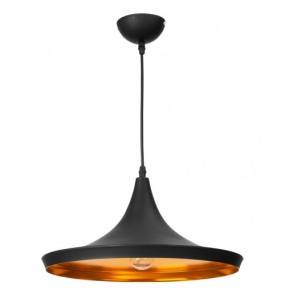 Lampa wisząca Sona LP-42012/1P Light Prestige czarno-złota oprawa w nowoczesnym stylu