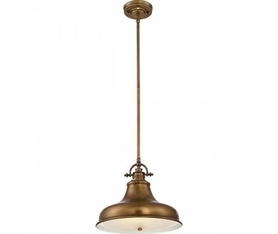 Lampa wisząca Emery QZ/EMERY/P/M WS  Quoizel pojedyncza oprawa w kolorze mosiądzu