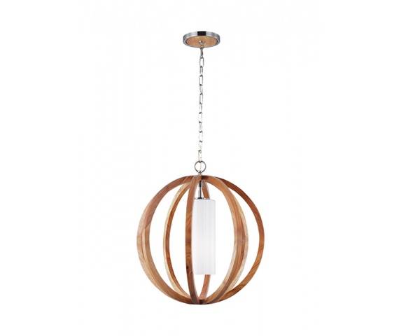 Lampa wisząca Allier FE/ALLIER/P/S LW Feiss drewniana oprawa w nowoczesnym stylu