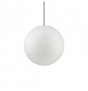 Lampa wisząca Sole SP1 Medium 136004 Ideal Lux minimalistyczna oprawa zewnętrzna w kolorze białym