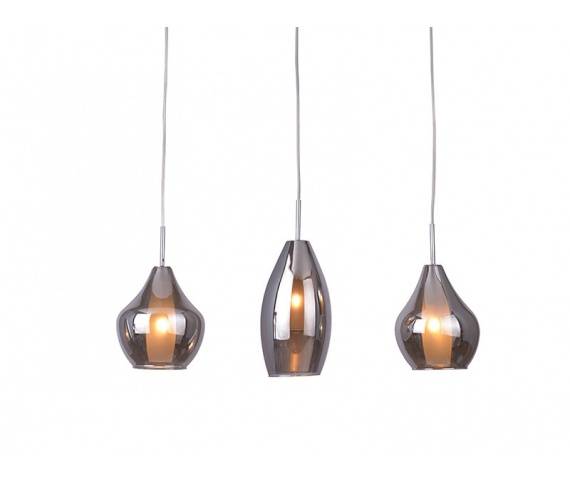 Lampa wisząca Amber Milano 3 AZ2149 Azzardo nowoczesna oprawa w kolorze chromu