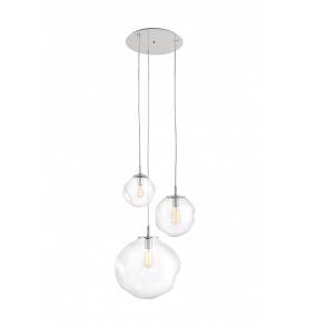 Lampa wisząca Avia 3 10414309 oprawa chromowa/przezroczysta Kaspa