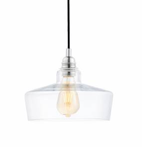 Lampa wisząca Longis III 10142109 oprawa przezroczysta / przewód czarny Kaspa 