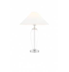 Lampa stołowa Rea 40604101 oprawa przezroczysta / abażur biały Kaspa 