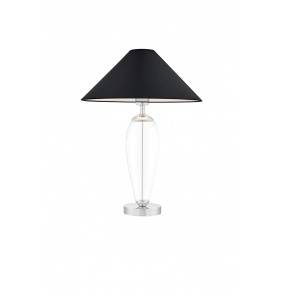 Lampa stołowa Rea 40605102 oprawa przezroczysta / abażur czarny Kaspa 