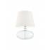 Lampa stołowa Sawa 40581101 oprawa przezroczysta / abażur biały Kaspa 